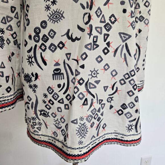 Tory Burch Evil Eye Printed Tunic Embellished Lightweight Symbols Women 4 - Picture 5 of 12